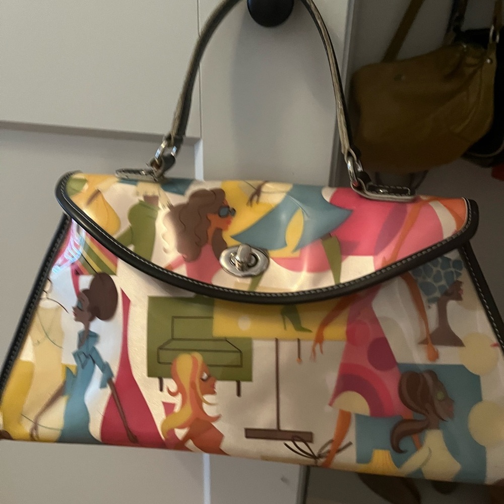 Maxx New York Colorful Fashion Print Satchel